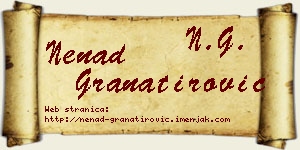Nenad Granatirović vizit kartica